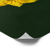 Hellrosa und gelbe Blumen drucken Poster (Ecke)