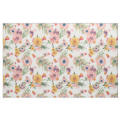 Hellrosa und gelbe Blumen Stoff (Yard (91,4 cm))