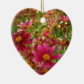 Hellrosa und gelbe Daisy-Blume Keramikornament (Rechts)