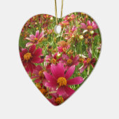 Hellrosa und gelbe Daisy-Blume Keramikornament (Links)