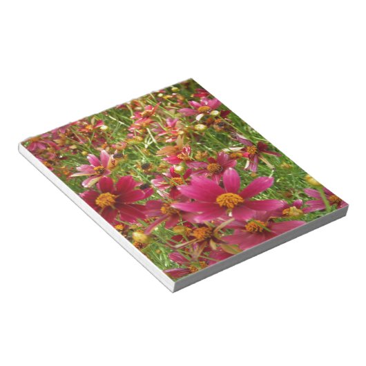 Hellrosa und gelbe Daisy-Blume Notizblock (angewinkelt)