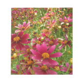 Hellrosa und gelbe Daisy-Blume Notizblock (Vorderseite)