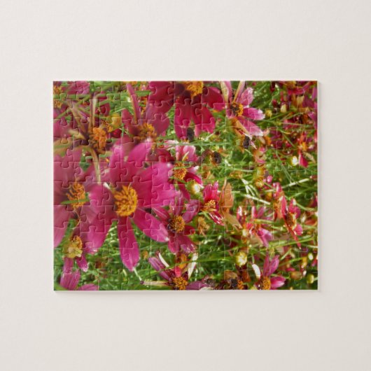 Hellrosa und gelbe Daisy-Blume Puzzle (Horizontal)