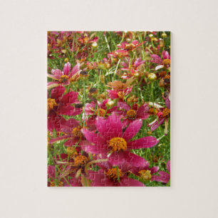 Hellrosa und gelbe Daisy-Blume Puzzle