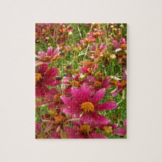 Hellrosa und gelbe Daisy-Blume Puzzle (Vertikal)