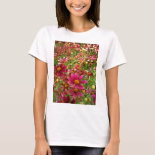 Hellrosa und gelbe Daisy-Blume T-Shirt