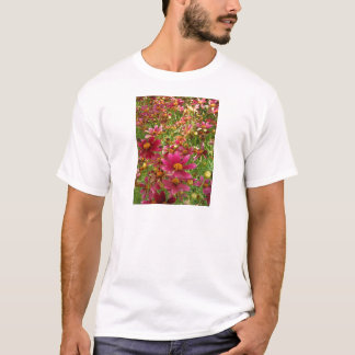 Hellrosa und gelbe Daisy-Blume T-Shirt