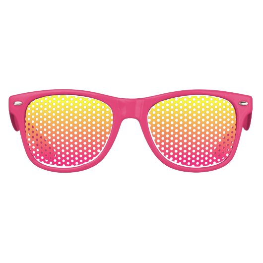 Hellrosa und gelbes Ombre Sonnenbrille (Vorderseite)