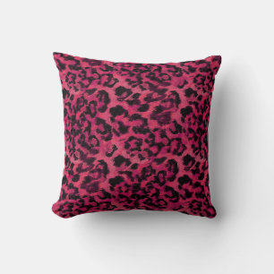 Hellrosa und gepunktete Leoparden Kissen