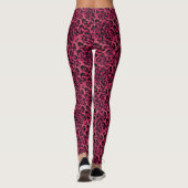 Hellrosa und gepunktete Leoparden Leggings (Rückseite)