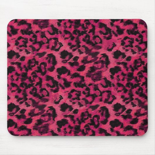 Hellrosa und gepunktete Leoparden Mousepad (Vorne)