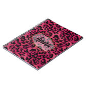 Hellrosa und gepunktete Leoparden Notizblock (Linke Seite)