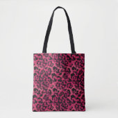 Hellrosa und gepunktete Leoparden Tasche (Vorderseite)