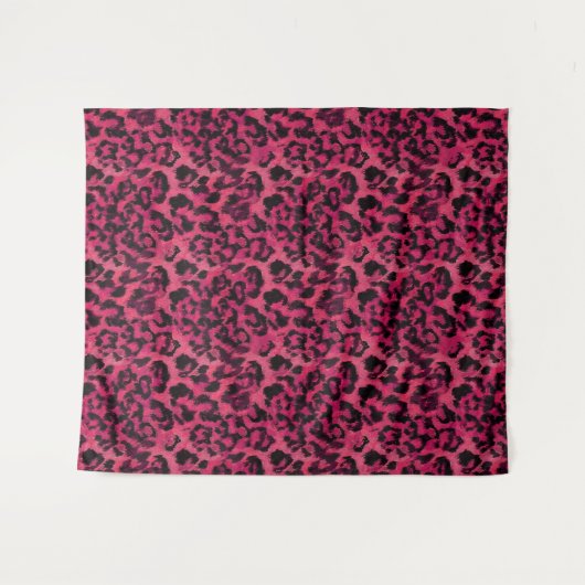 Hellrosa und gepunktete Leoparden Wandteppich (Vorderseite (Horizontal))