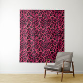 Hellrosa und gepunktete Leoparden Wandteppich (Beispiel)