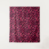 Hellrosa und gepunktete Leoparden Wandteppich (Vorderseite)