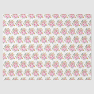 Hellrosa und goldene elegante Blumen  Seidenpapier