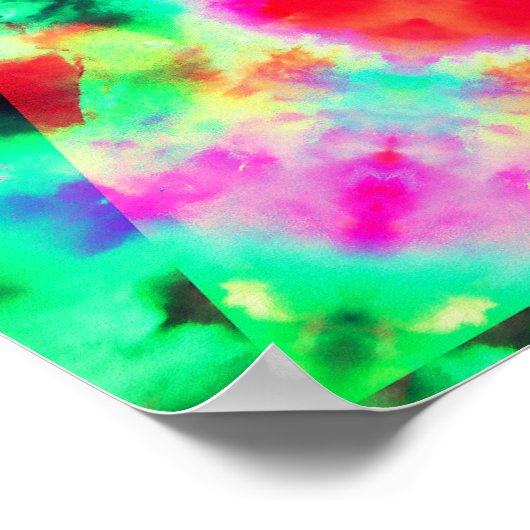 Hellrosa und grüne Mandala Poster (Ecke)