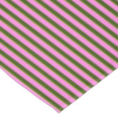 Hellrosa und Grüne Retro-Streifen Modern Tischdecke (Schrägansicht)
