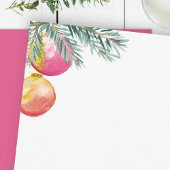 Hellrosa und grüne Weihnachtskarte Dankeskarte