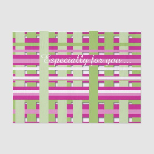 Hellrosa und grünes Unterwasserpapier Seidenpapier (Vorderseite)