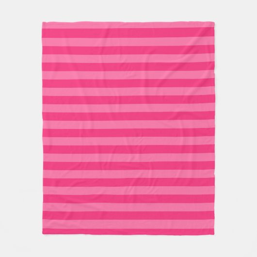 Hellrosa und heiß rosa Streifen Fleecedecke (Vorderseite)