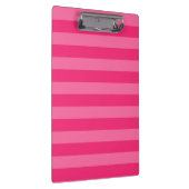 Hellrosa und heiß rosa Streifen Klemmbrett (Rechts)