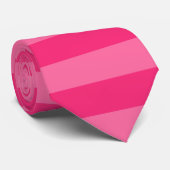Hellrosa und heiß rosa Streifen Krawatte (Gerollt)