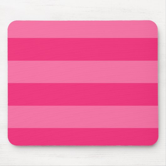 Hellrosa und heiß rosa Streifen Mousepad (Vorne)