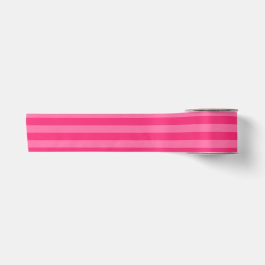 Hellrosa und heiß rosa Streifen Satinband (Vorderseite)