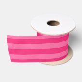 Hellrosa und heiß rosa Streifen Satinband (Spule)