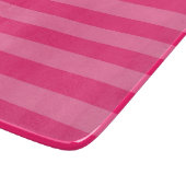 Hellrosa und heiß rosa Streifen Schneidebrett (Ecke)