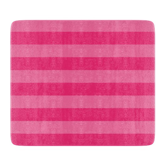 Hellrosa und heiß rosa Streifen Schneidebrett (Vorderseite)