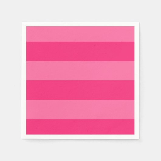 Hellrosa und heiß rosa Streifen Serviette (Vorderseite)