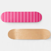 Hellrosa und heiß rosa Streifen Skateboard (Horizontal)