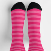 Hellrosa und heiß rosa Streifen Socken (Oben)