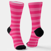 Hellrosa und heiß rosa Streifen Socken (Gewinkelt)