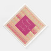 Hellrosa und Koralle Serviette (Ecke)