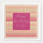 Hellrosa und Koralle Serviette (Vorderseite)