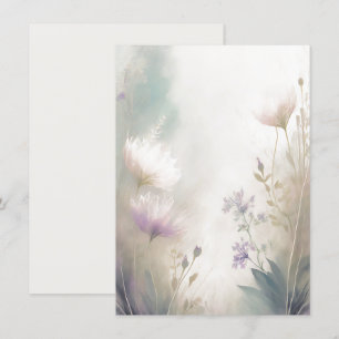 Hellrosa und lila florale leere Hochzeit Einladung