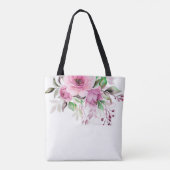Hellrosa und Lila florale Save the Date Tasche Ba (Rückseite)