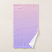 Hellrosa und Lila Ombre-Muster Badhandtuch Set (Handtuch)