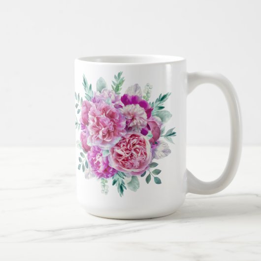 Hellrosa und lila Pfeiler Kaffeetasse (Rechts)