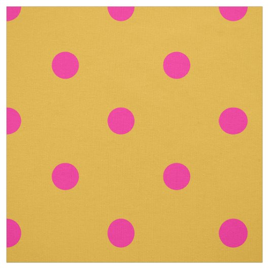 Hellrosa und Marigold Orange Polka Dot Stoff (Muster)