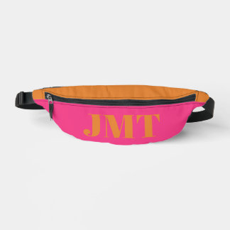 Hellrosa und orange mit Monogramm Bauchtasche