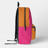 Hellrosa und orange mit Monogramm Bedruckter Rucksack (Links)