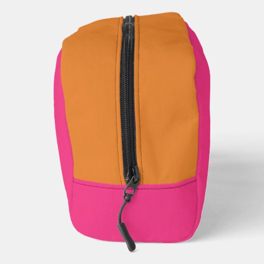 Hellrosa und orange mit Namen Waschbeutel (Rechts)