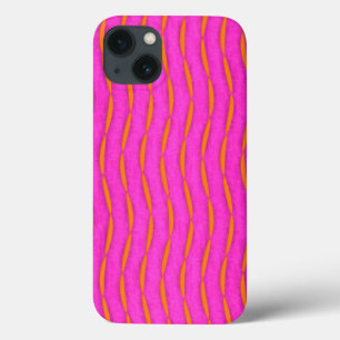 Hellrosa und orange Moderne Abstrakte Streifen Case-Mate iPhone Hülle