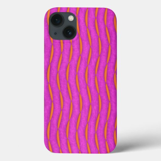 Hellrosa und orange Moderne Abstrakte Streifen Case-Mate iPhone Hülle (Rückseite)