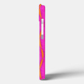 Hellrosa und orange Moderne Abstrakte Streifen Case-Mate iPhone Hülle (Rückseite / Links)